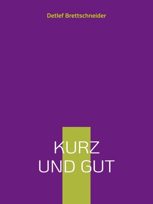 cover image of Kurz und gut